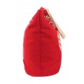 9212- RED BOW ANCHOR CANVAS TOTE BAG